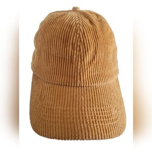 GAP Hat Mens One Size Adjustable Cap Corduroy Thick Cotton Retro Brown